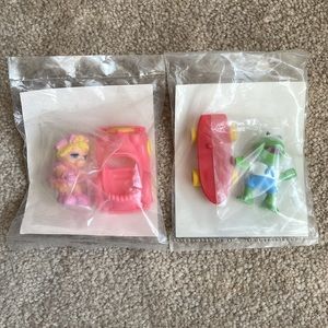 Vintage 1986 Jim Henson’s Muppet Babies Kermit and Piggy Sealed Happy Meal Toys